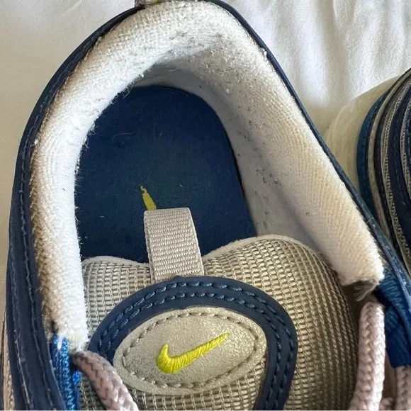 Nike Air Max 97 Blue Neon Yellow Trainers Size 7.5 - Picture 12 of 12